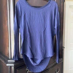 NWT Chaser L/S Drape Back Silk Basics, Avalon, Medium